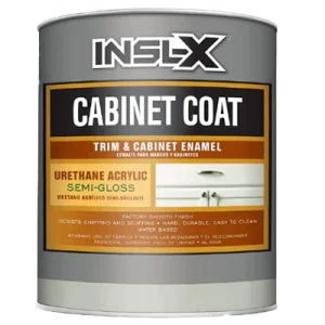 Paint can of Benjamin Moore Insl-X® Cabinet Coat Paint